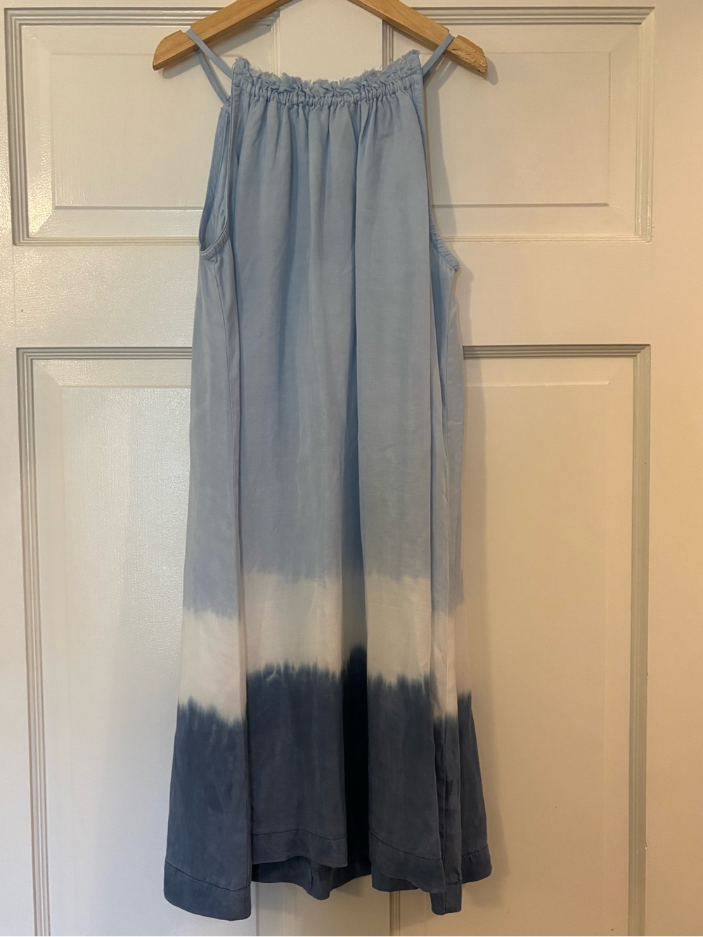 Bella Dahl Blue and White Tie-Dye Kids Dress
